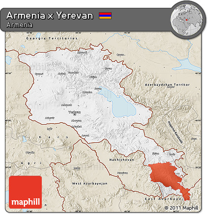 Classic Style Map of Armenia X Yerevan