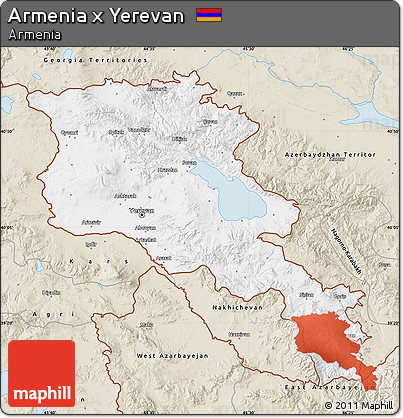 Classic Style Map of Armenia X Yerevan