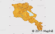 Political Map of Armenia x Yerevan, cropped outside