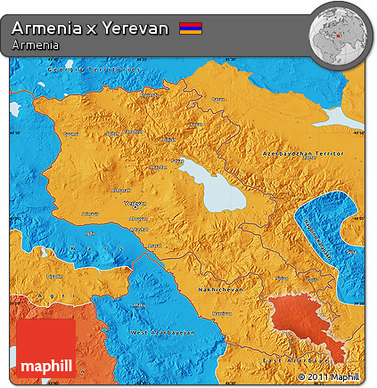 Political Map of Armenia X Yerevan