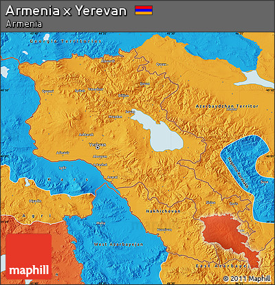 Political Map of Armenia X Yerevan