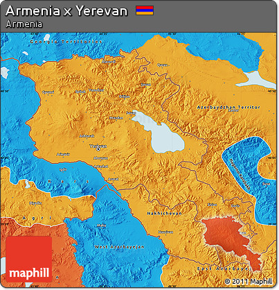 Political Map of Armenia X Yerevan