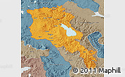 Political Map of Armenia x Yerevan, semi-desaturated