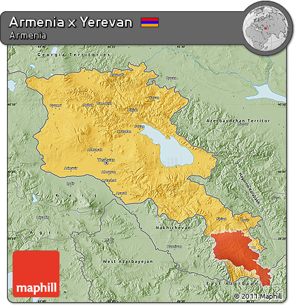 Savanna Style Map of Armenia X Yerevan