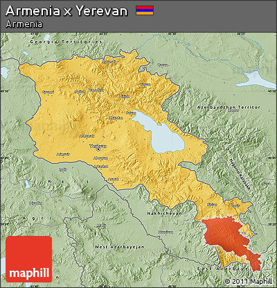 Savanna Style Map of Armenia X Yerevan