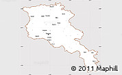 Classic Style Simple Map of Armenia x Yerevan, cropped outside