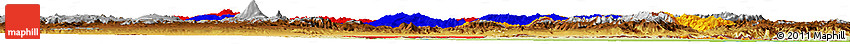 Flag Horizon Map of Armenia, physical outside