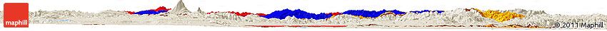 Flag Horizon Map of Armenia, shaded relief outside