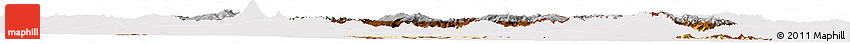 Physical Horizon Map of Armenia, cropped outside