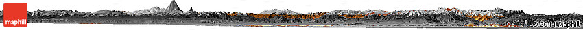 Physical Horizon Map of Armenia, darken, desaturated
