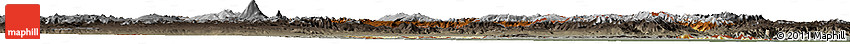 Physical Horizon Map of Armenia, darken, semi-desaturated