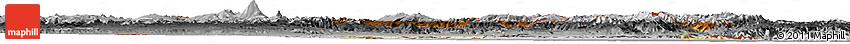 Physical Horizon Map of Armenia, desaturated
