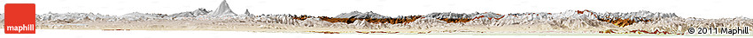 Physical Horizon Map of Armenia, lighten