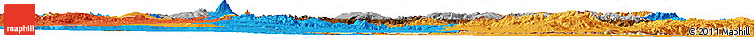 Physical Horizon Map of Armenia, political outside