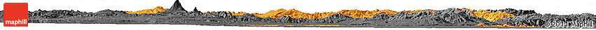 Political Horizon Map of Armenia, darken, desaturated