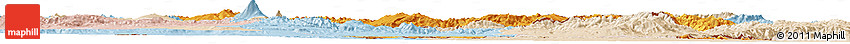 Political Horizon Map of Armenia, lighten
