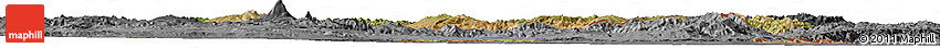 Satellite Horizon Map of Armenia, darken, desaturated