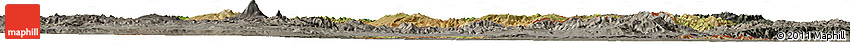 Satellite Horizon Map of Armenia, darken, semi-desaturated