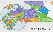 Blank Location Map of Armenia, political outside