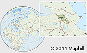 Savanna Style Location Map of Armenia, lighten