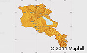 Political Map of Armenia, cropped outside