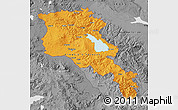 Political Map of Armenia, desaturated