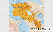 Political Map of Armenia, lighten
