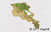 Satellite Map of Armenia, cropped outside