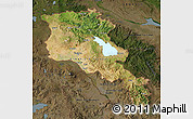 Satellite Map of Armenia, darken