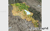Satellite Map of Armenia, darken, semi-desaturated