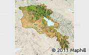 Satellite Map of Armenia, lighten