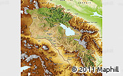 Satellite Map of Armenia, physical outside