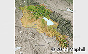 Satellite Map of Armenia, semi-desaturated