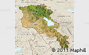 Satellite Map of Armenia, shaded relief outside