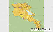 Savanna Style Map of Armenia, single color outside