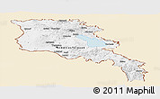 Classic Style Panoramic Map of Armenia, single color outside