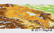 Political Panoramic Map of Armenia, physical outside