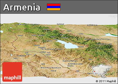 Satellite Panoramic Map of Armenia