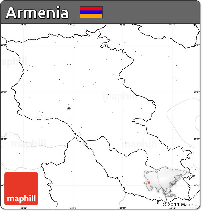 Blank Simple Map of Armenia, no labels