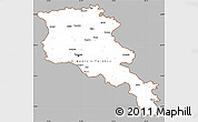 Gray Simple Map of Armenia, single color outside