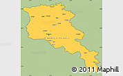 Savanna Style Simple Map of Armenia, cropped outside