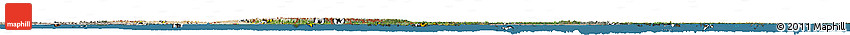 Satellite Horizon Map of Asia, semi-desaturated, land only