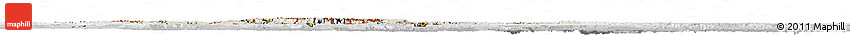 Shaded Relief Horizon Map of Asia, lighten, desaturated