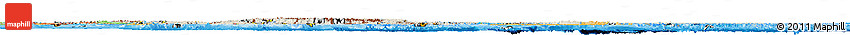 Shaded Relief Horizon Map of Asia, political outside, shaded relief sea