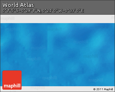 Shaded Relief 3D Map of the Area around 0° 10' 31" N, 0° 4' 30" E