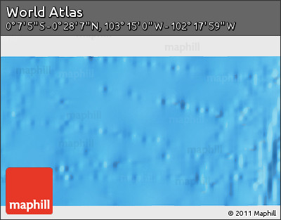 Physical 3D Map of the Area around 0° 10' 31" N, 102° 46' 30" W