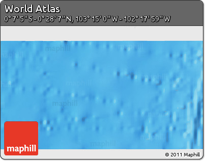 Physical 3D Map of the Area around 0° 10' 31" N, 102° 46' 30" W