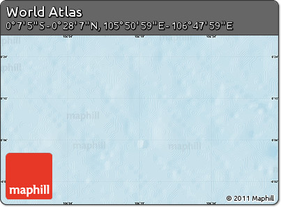 Physical Map of the Area around 0° 10' 31" N, 106° 19' 29" E