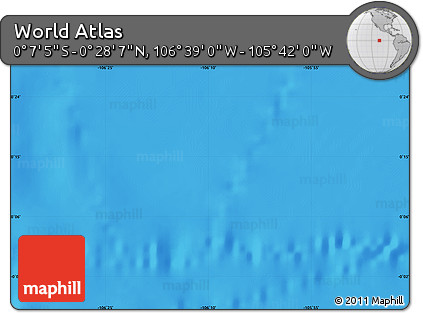 Shaded Relief Map of the Area around 0° 10' 31" N, 106° 10' 30" W