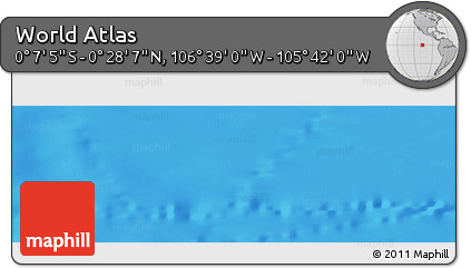 Shaded Relief Panoramic Map of the Area around 0° 10' 31" N, 106° 10' 30" W